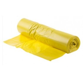 sacco pattumiera plus con maniglia a scorrimento 70×105 cm giallo