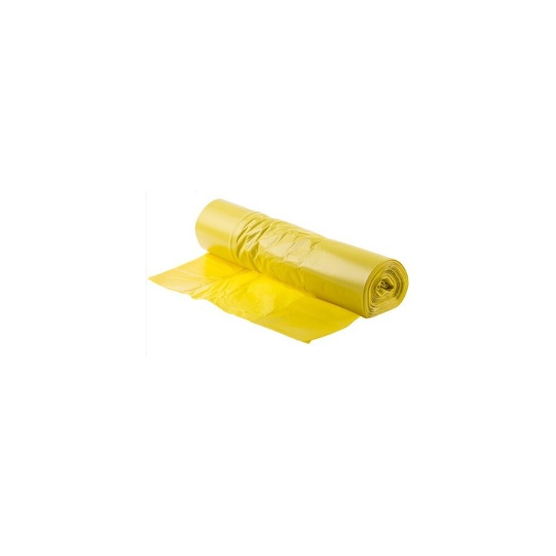 sacco pattumiera plus con maniglia a scorrimento 70×105 cm giallo