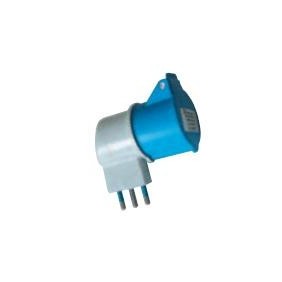 adattatore 16 a presa blu 2p+t 16a ip44