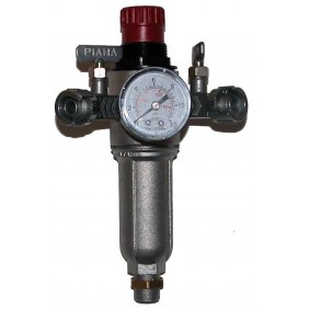 regolatore pressione attacco 3/8m 2 uscite con manometro e filtro